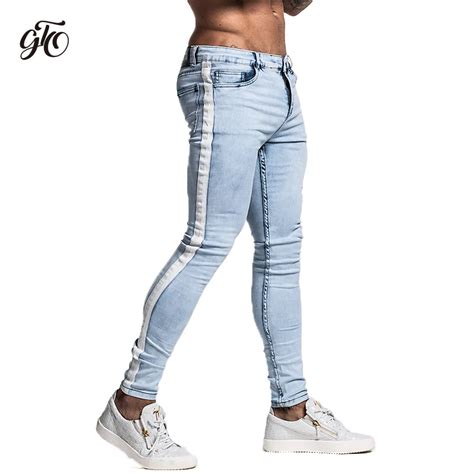 Aliexpress Buy Gingtto Skinny Jeans For Men Tape Designer