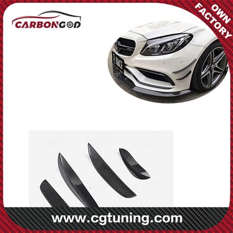 Factory Made C63 AMG BS Style Carbon Fiber Winglets Mercedes C63 W205