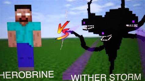 Herobrine Vs Wither Storm Minecraft Amazing Battle Youtube