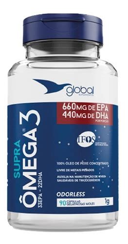 Supra Omega Global Suplementos 33 Epa 22 Dha 90 Cáps Frete grátis