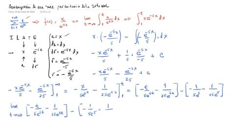 Convergencia De Una Serie Por Criterio De La Integral Youtube