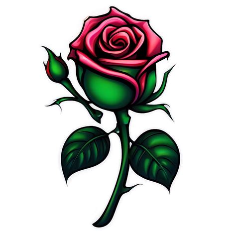 Stylized Rose Tattoo Image Png 43 Png Image