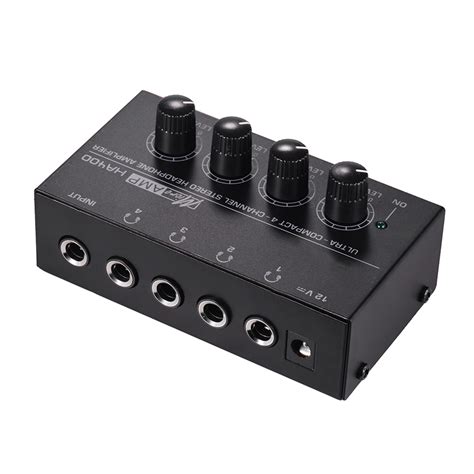 HA400 Ultra Compact 4 Channels Mini Audio Stereo Headphone Amplifier