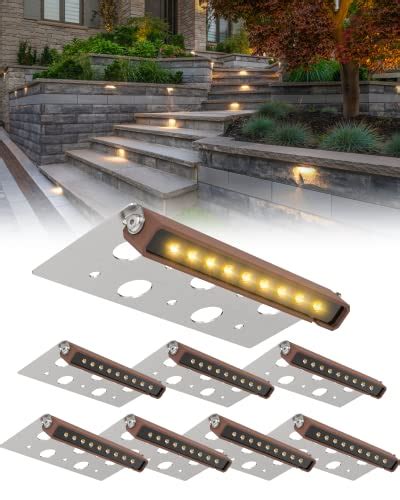 8 Pack 7 Inch LED Hardscape Lighting Paver Lights Retaining Wall