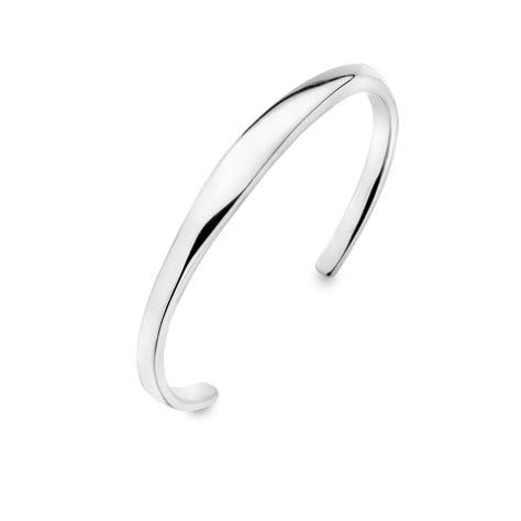 Sterling Silver Torque Bangle Handcrafted Designed In Cornwall