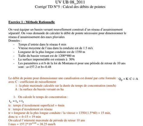 Debit De L Eau Formule