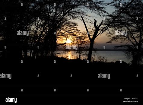 Sunset over Lake Naivasha from Elsamere Kenya Stock Photo - Alamy