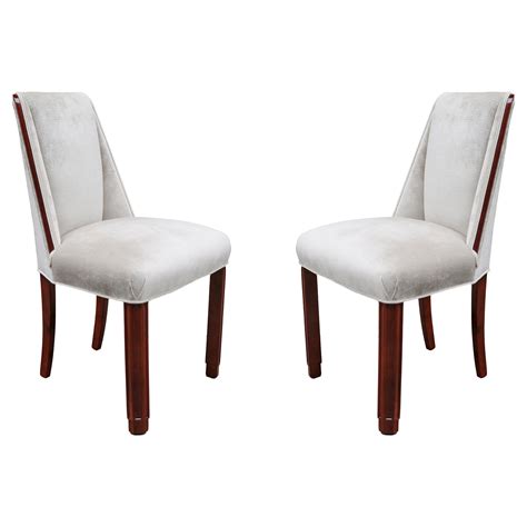 Pair Of Art Deco Velvet Chairs At 1stdibs Velvet Art Deco Chair