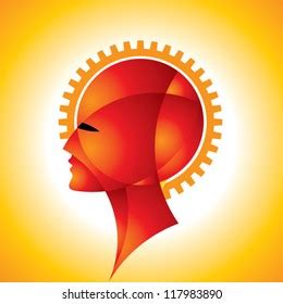 Cogs Gears Human Head Stock Vector Royalty Free 117983890 Shutterstock