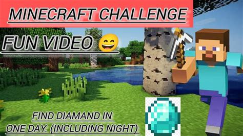 Minecraft Challenge But I Have To Find Diamond Minecraft Pe Youtube