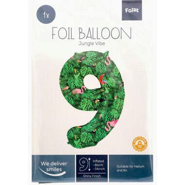 Folieballon Cijfer Jungle Print Cm Feestbazaar Nl