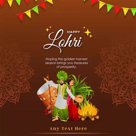 Happy Lohri 2025 Greetings Cards With Names And Pics