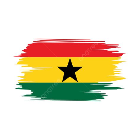 Ghana Ghana Flag Brush Stroke Flag Png And Vector With Transparent