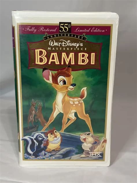 Bambi Vhs Th Anniversary Limited Edition Masterpiece Collection Rare