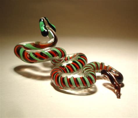 Red and Green Slithering Glass Snake Figurine – Glass Lilies