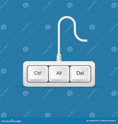 Ctrl Alt Del Teclado Teclas Aisladas En Segundo Plano Botones Para