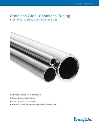 Swagelok Tubing Catalog Seamless Steel Tubing Pressure Ratings