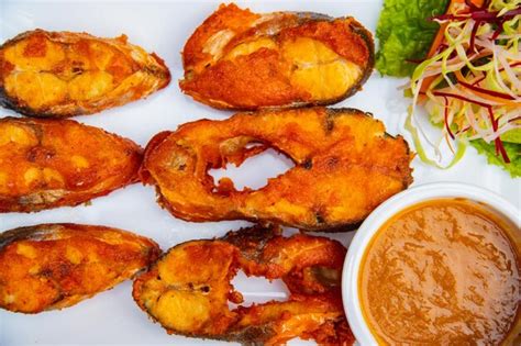 Premium Photo Delicious Plate Of Fish Cutlet Fried Served With Chutney