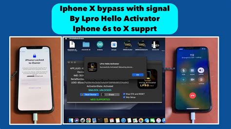 Iphone X Bypass With Signal By Lpro Hello Activator Iphone 6s To X