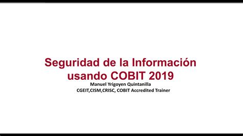 Gesti N De La Seguridad De La Informaci N Usando El Marco De