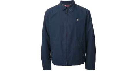 Polo Ralph Lauren Classic Harrington Jacket In Blue For Men Lyst Uk