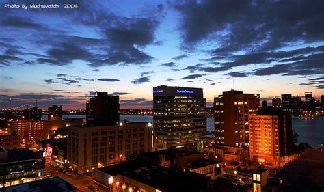 Downtown Windsor Ontario Night Flickr Photo Sharing