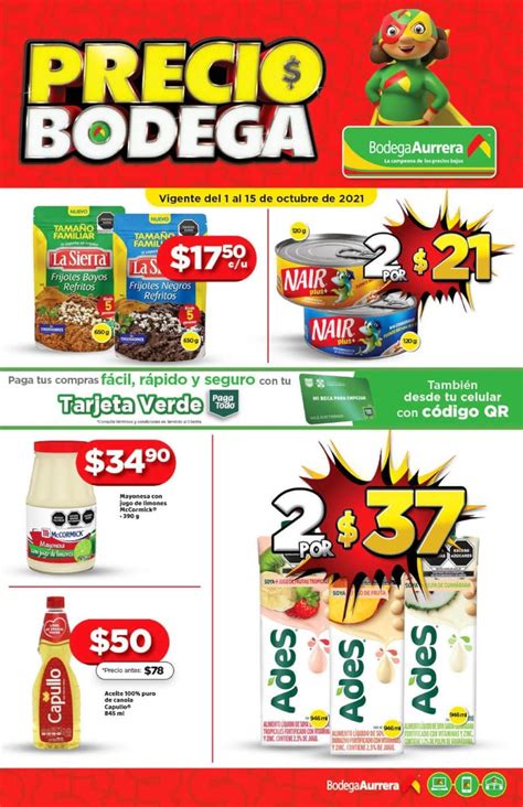 Folleto de ofertas Bodega Aurrerá Precio Bodega 1 al 15 de octubre 2021