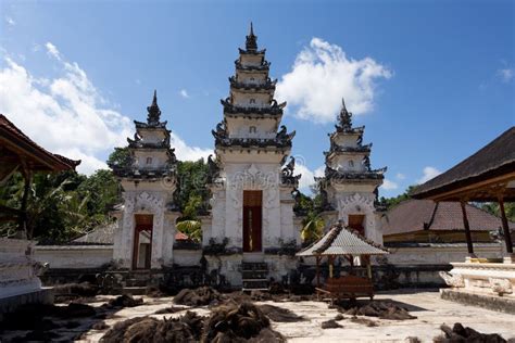 Hindu Temple at Pura Sahab, Nusa Penida, Bali, Indonesia Stock Image ...