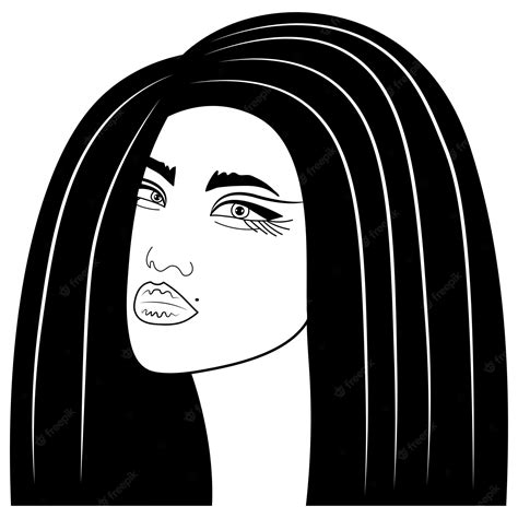 Premium Vector | Woman head drawing