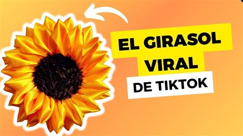 Tutorial Cómo hacer un girasol eterno de Listón YouTube