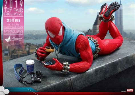 Marvels Spider Man Scarlet Spider Suit Hot Toys Hobbies And Toys