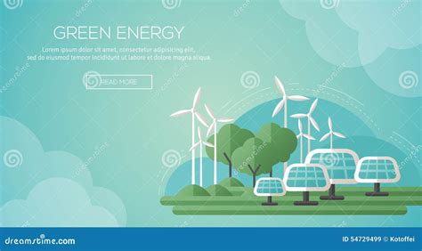 Ecology Concept Banner Template In Flat Design Stock Vector