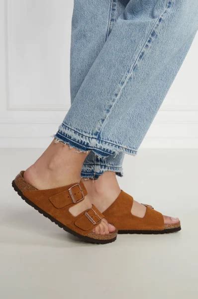 Leather Sliders Arizona Sfb Vl Mink Birkenstock Cognac Gomez Pl En