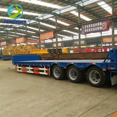 Fengyuan Tri Axles 60 Ton Lowbed Semi Truck Trailer China Semi