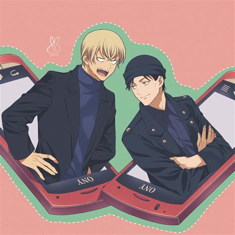 Amuro Tooru And Akai Shuuichi Meitantei Conan Drawn By Niina Oo