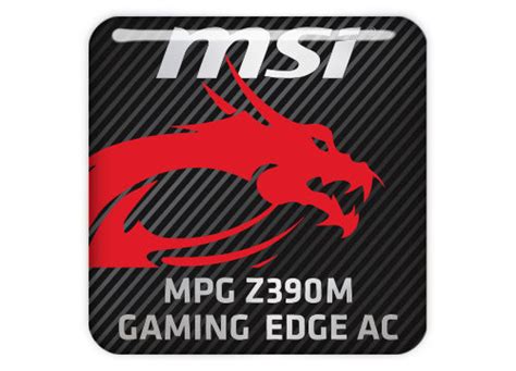 Msi Mpg Z390m Gaming Edge Ac 1x1 Chrome Effect Domed Case Badge St Sticker Library