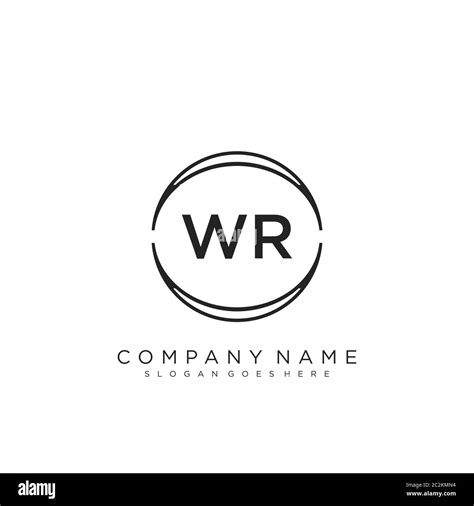 Initial Letter Wr Beauty Handwriting Logo Vector Stock Vector Image