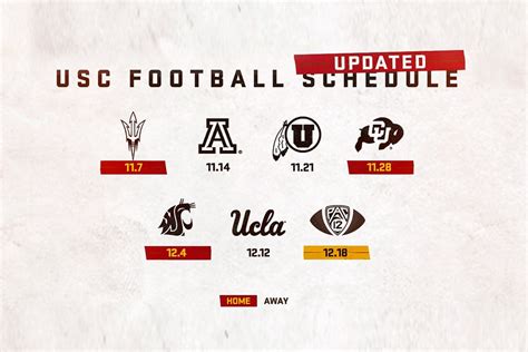 USC Re-Revised 2020 Football Schedule - Los Angeles Coliseum