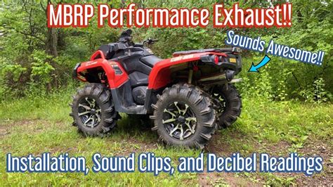 Mbrp Proformance Exhaust Can Am Outlander 850 Xmr Sound Clips