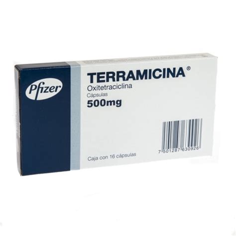 Terramicina 500 Mg 16 Cápsulas Central Farma