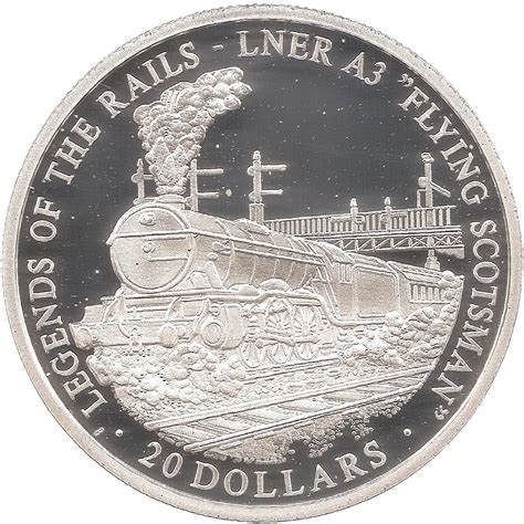 20 Dollars LNER A3 Flying Scotsman Liberia Numista