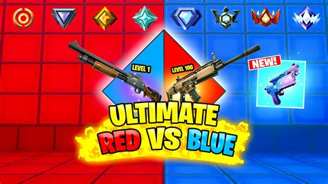 Ultimate Red Vs Blue 🔴🔵 New Update 5198 8951 4399 By Mistjawa Fortnite Creative Map Code