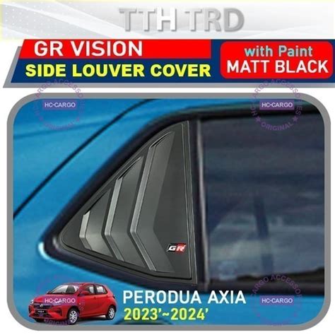 Perodua AXIA 2023 2024 A300 GR Rear Side Louver Car Window Triangle