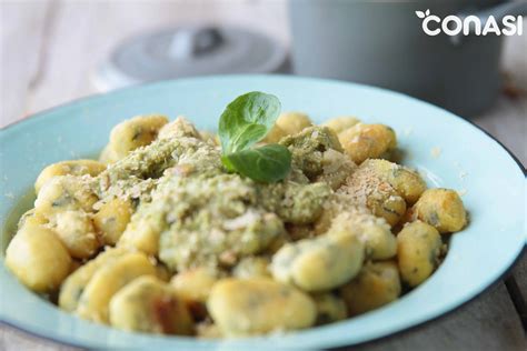 Receta Ñoquis sin gluten y veganos al pesto