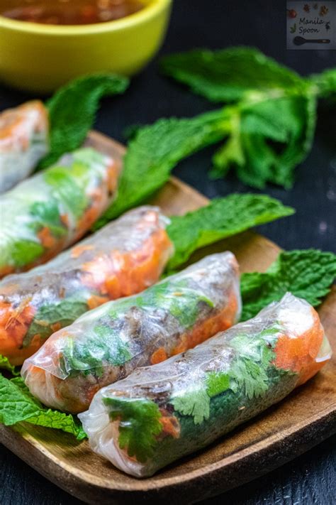 Vietnamese Fresh Spring Rolls With Lemongrass Beef Manila Spoon