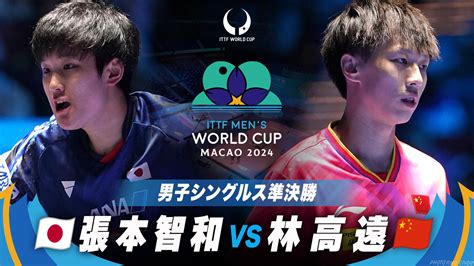 【男子シングルス準決勝】張本智和 Vs 林高遠｜ittf女子ワールドカップマカオ2024｜テレ東卓球news：テレ東