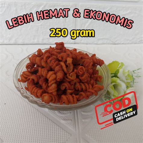 Jual Makaroni Spiral Makroni Spiral Makaroni Ulir 250 Gram Cemilan