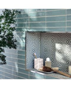 Nina Campbell Rivage Indigo Wall Tiles Fired Earth Tiles