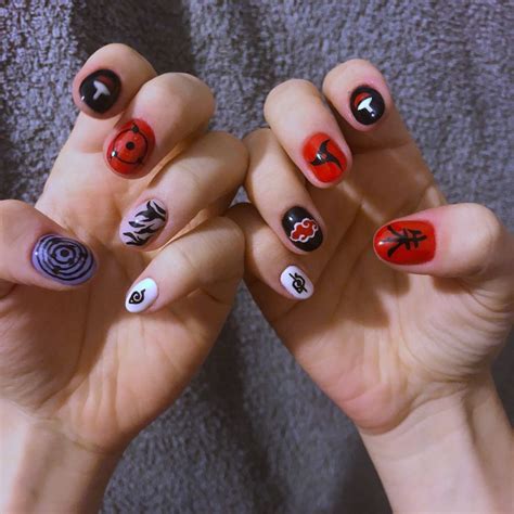 Naruto Nails Sasuke And Itachi Nails En 2021 Uñas De Maquillaje