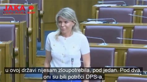 Obraćanje predsjednice SDP Draginje Vuksanović Stanković predsjedniku